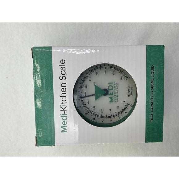 MEDI Weight Loss Food Scale 50g x 1/4oz 450g / 16oz Total Green New Sealed - Picture 10 of 12